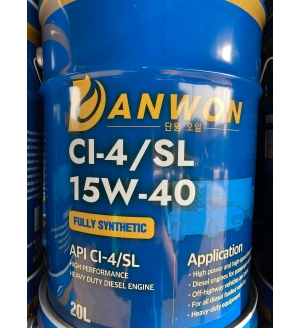 DẦU NHỜN ĐỘNG CƠ DIESEL CAO CẤP DANWON 15W40 CI-4/SL FULLYSYTHENTIC 20 LÍT MADE IN KOREA