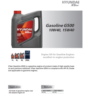 Dầu động cơ xăng Hyundai Xteer G500
