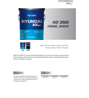 Dầu động cơ Diesel Hyundai HD3000