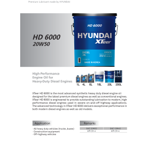 Dầu động cơ Diesel Hyundai HD6000